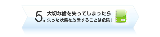 大切な歯を失ってしまったら